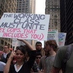 Occupy Wall Street marchers on Sept. 30. (Thomas Altfather Good/NLN)