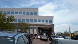 The east entrance of the Castro Building, an office of Denver Human Services, on Federal Avenue. (Marrton Dormish)