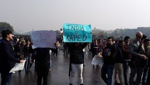 Students protest violence against women in India on Dec. 22. (Nilanjana Roy via Wikimedia Commons)