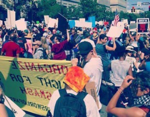 Protestors demonstrate in Charlotte, N.C., after the shooting of Keith Lamont Scott (Indy beetle via Wikimedia Commons)