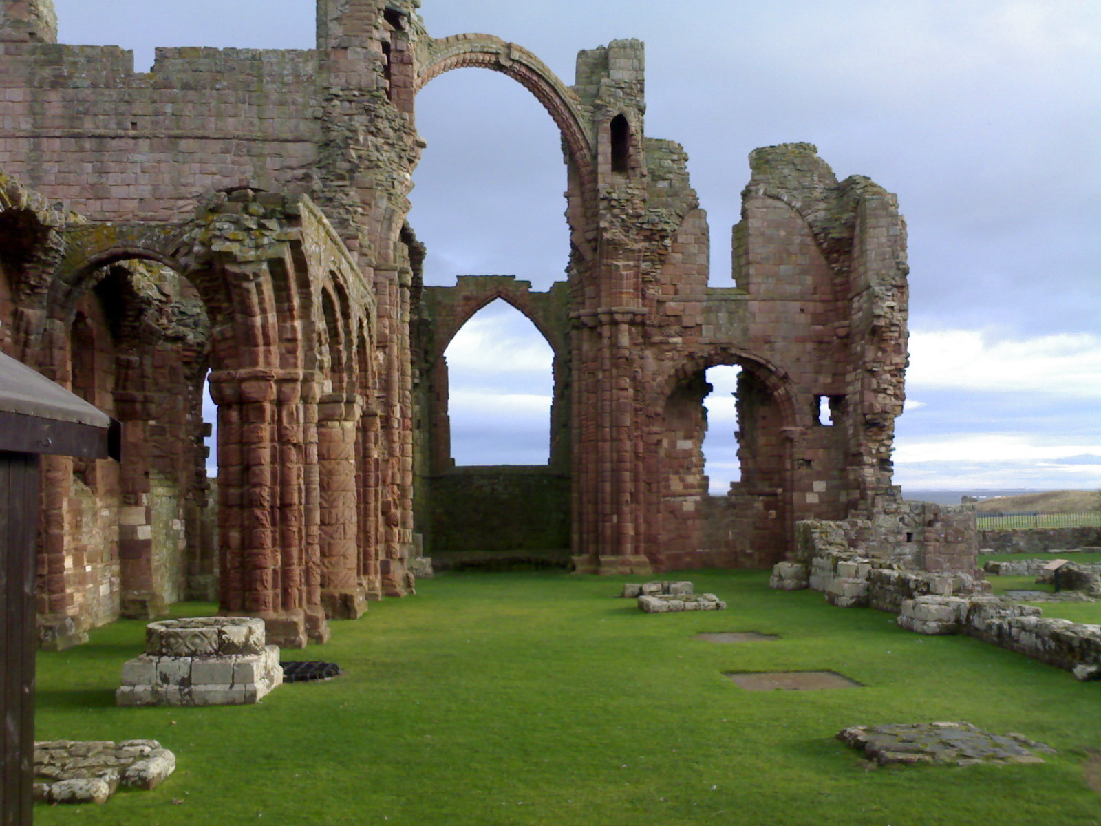 The ruins of the Abbey on Holy Island.